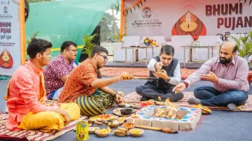Bhumi pujan for 18th Pravasi Bharatiya Diwas Convention held in Bhubaneswar 