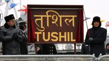 Missile frigate INS Tushil inducted into Indian Navy in Russia
