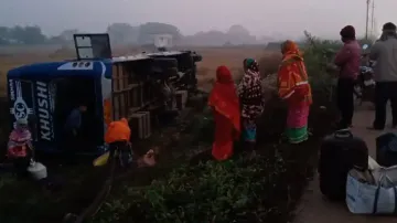 Bargarh-Bhubaneswar bus meets with accident in Khordha, several injured