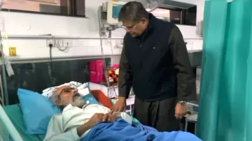 BJP National VP Baijayant Panda meets Balasore MP Pratap Sarangi in hospital, wishes early recovery