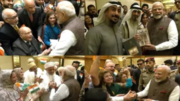 Indian diaspora, 101-year-old former IFS officer greet PM Modi on arrival in Kuwait
