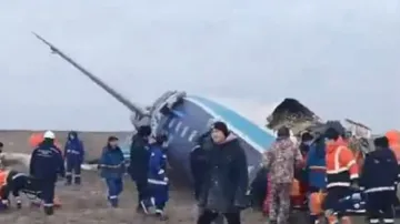 Azerbaijan Airlines flight crashes in Kazakhstan