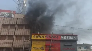Massive fire destroys electric vehicle showroom in Ganjam