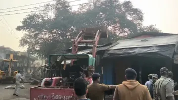 Over 40 shops razed in anti-encroachment drive in Odisha’s Khordha