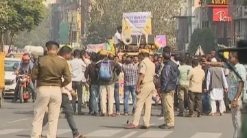 Street vendors stage demonstration in Bhubaneswar opposing eviction without rehabilitation