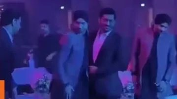 Harbhajan Singh with MS Dhoni in a recent event