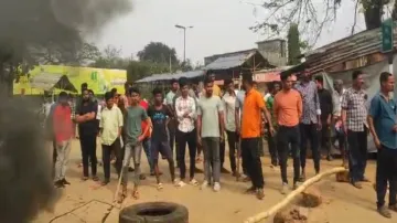 Road blockade in Cuttack