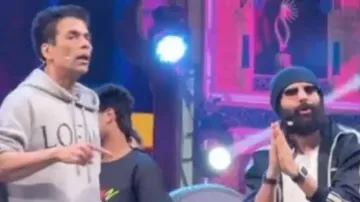 Karan Johar Kartik Aaryan at 2025 IIFA Event