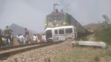 Goods train hits and drags Ambulance in Odisha; narrow escape for 8 persons including patients