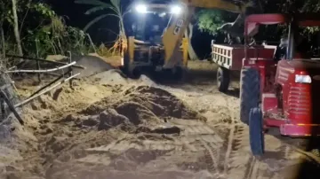 Illegally stockpiled sand worth lakhs seized in Odisha’s Mayurbhanj, none apprehended