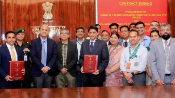 Centre inks Rs 6,900 cr contracts for advanced artillery gun systems, high mobility vehicles