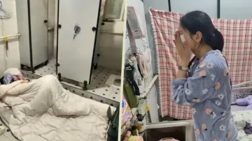 Girl cooks, eats and sleeps in office bathroom amid skyrocketing house rents