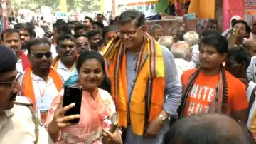 BJP National VP Baijayant Panda participates in Maha Bisuba Sankranti festivities in Kendrapara