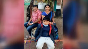 Prashant Satpathy with his family members