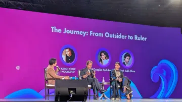 Karan Johar, Shah Rukh Khan & Deepika Padukone at WAVES 2025