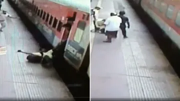 Watch: RPF Constable saves passenger from getting crushed under train at Cuttack railway station