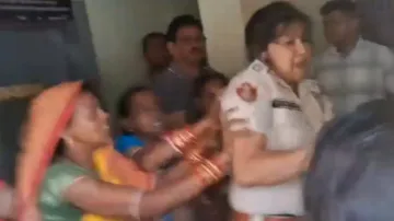 Public protest at Infocity Police Station in Bhubaneswar