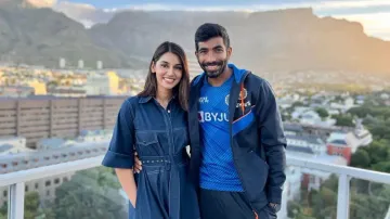 Jasprit Bumrah and Sanjana Ganesan