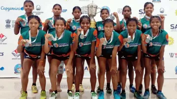 Odisha girls pose with their medals