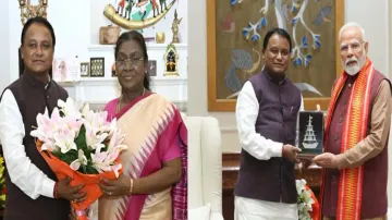 Odisha CM Mohan Majhi meets President and PM in Delhi