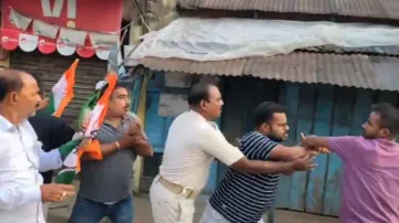 Congress workers brawl with youths