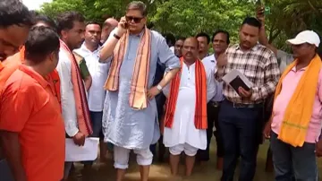 MP Baijayant Panda visits flood-affected areas in Kendrapara