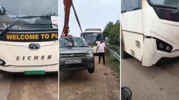 Ama Bus collides head-on with tourist vehicle in Puri; several injured, traffic disrupted