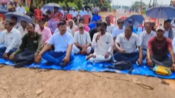 Villagers stage protest in Odisha's Jatni