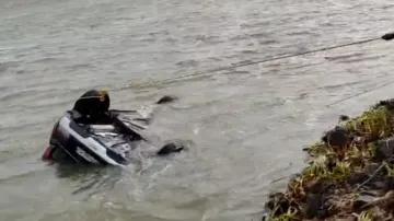 Cuttack Sadar BDO’s car plunges into river, official narrowly escapes