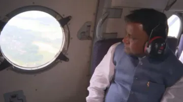 Odisha Flood: CM Mohan Majhi conducts aerial survey, reviews situation