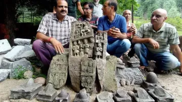Ancient Hindu idols recovered in Jammu and Kashmir's Anantnag
