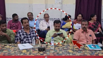 Government officials caught on phone during public grievance hearing in Koraput