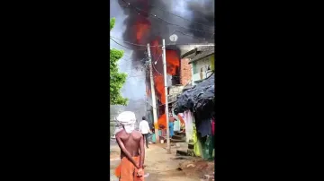 Massive fire erupts in Odisha village; petrol barrel explosion suspected cause