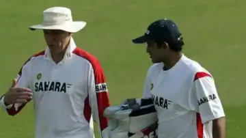 Irfan Pathan and Greg Chappell