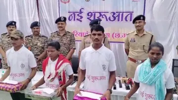 4 Maoists surrender with huge cache of arms