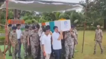 DRG jawan martyred in Maoist landmine blast along Odisha border laid to rest with full state honours