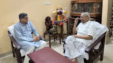 High-level interaction: BJP National VP Baijayant Panda meets former Governor Biswabhusan Harichanda
