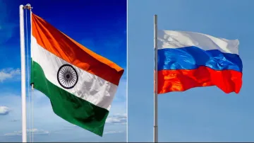 Indian and Russian flag
