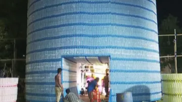 Ganesh Puja gets a green twist in Bhubaneswar as puja gate shines with 12,000 plastic bottles