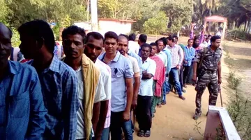 Repolling on at some booths in 4 blocks amid tight security