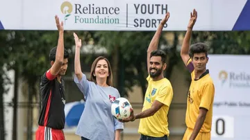 Nita Ambani launches city leg of RFYS football championship