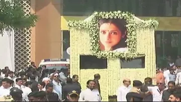 Thousands bid farewell to actress Sridevi