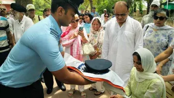 Last rites of Odia IAF officer Sunit Mohanty performed