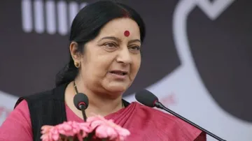 Kulbhushan Jadhav’s wife, mother meet Sushma Swaraj