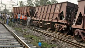 Goods train derails near Maliguda Station in Koraput
