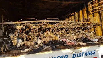 50 bikes burnt to ashes