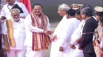 Vice President Venkaiah Naidu arrives in Odisha for AIIMS Convocation