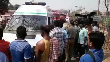 Ambulance ransacked after road mishap in Baripada