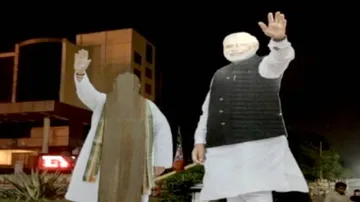 Amit Shah’s posters blackened in Bhubaneswar