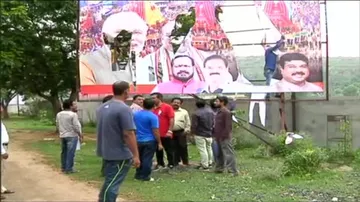 BJP workers create ruckus over absence of MLA photo in hoardings